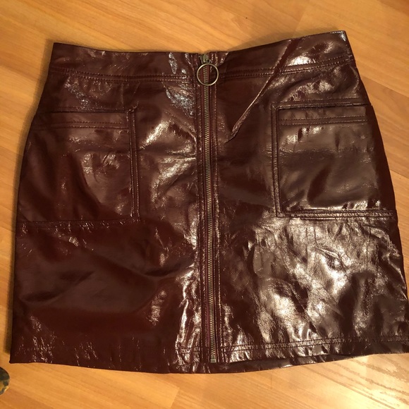Pleather Mini Skirt - Picture 2 of 5